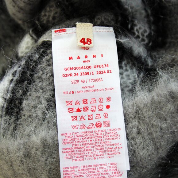 BNWT AW24 MARNI FUZZY WUZZY MOHAIR BRUSHED SWEATER 48 & 50 & 52 - Picture 9 of 16
